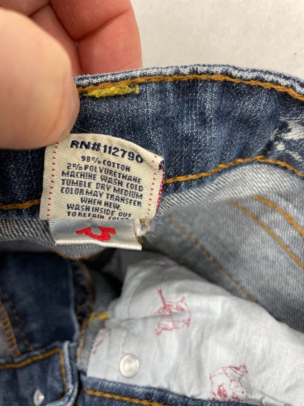 True Religion Joey Big T Flare Leg Blue Jeans USA Made Vintage 28 Women's 28x31 - Picture 6 of 13